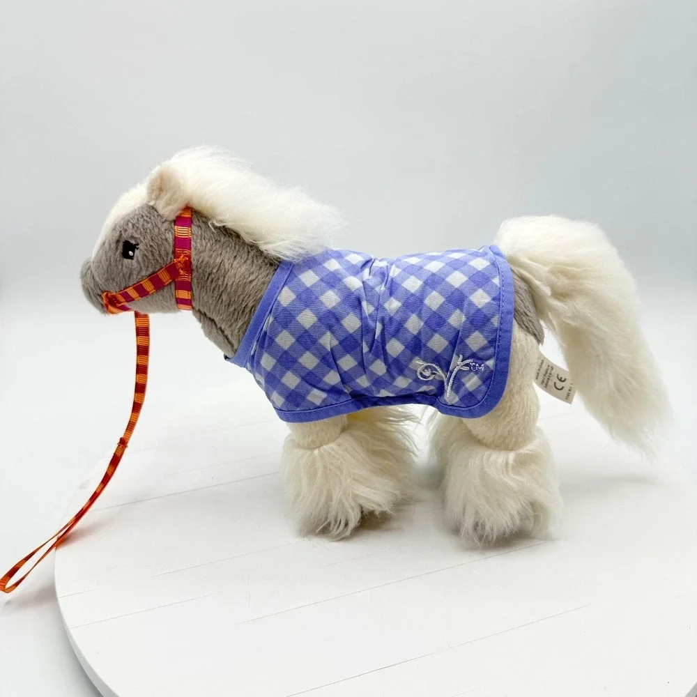 American Girl Doll Wellie Wishers White Gray Shetland Pony Horse Plush Blanket